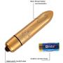 Vibrator, Oomph! Powerful WaterProof Single-speed Massager Mini Bullet Vibrator/Vibes Female Masturbation Toy (Golden)