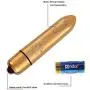 Vibrator, Oomph! Powerful WaterProof Single-speed Massager Mini Bullet Vibrator/Vibes Female Masturbation Toy (Golden)
