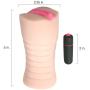 Realistic Male Masturbator for Masturbation- Tight Penis Stroker Sleeve with Lifelike Textures - Removable Vibrating Bullet