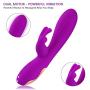 Upgraded Version Portable Wand Massager with 12 Strongest Speed Mode, Soft Silicone, Magnetic Charging, Waterproof Design Improve Your Enjoyment. (Purple)