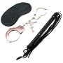 Pipedream Fetish Fantasy Lovers Fantasy Kit  Leather whip  Metal Handcuffs with Keys  and Satin Love Mask
