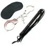 Pipedream Fetish Fantasy Lovers Fantasy Kit Leather whip Metal Handcuffs with Keys and Satin Love Mask Pipedream Fetish Fantasy Lovers Fantasy Kit Leather whip Metal Handcuffs with Keys and Satin Love Mask