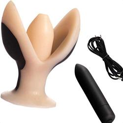 Tralntion Electro Shock Large Vibrating Anal Plug Electrical Stimulation Butt Plug Electroanal Vibrator Butt Plug Anal Dilator Vibrator Electro Sex Toys
