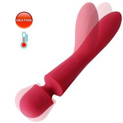 LED Light Vibrator Portable Electronic Mobile Computer USB Rechargeable Power Wireless Wand Massage Cordless Electric Massager (Pink-4)