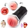 XKIVB 8 Frequency Vibration USB Mens Mástùrbation Aǐrcrǎft Cup Mastǖrbátion Mens Toy Rechargeable 4D Realistic Underwear