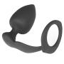 FST Silicone Cock Ring with Huge Anal Plug Prostate Massager and Penis Ring Stimulator Combo