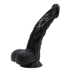 ZYYSQ Realistic Soft Hands Huge Massage with Strong Suction Cup for Women Mén ZYYSQ (Color : Black)