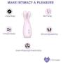 G.I Intimate iBunny Mini Massager & Rabbit Vibrator for Women | Portable & Cordless Womens Wand | Soft & Adjustable Ears with 2 Motors for Extra Stimulation | LED Lights & 9 Powerful Vibration Modes