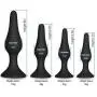 KM20-4Pcs-Set Soft Silicone But.t Pl~ugs Set - Best Idea for Gift for Women-Suitable for Long-Term wear (Black) KM20-4Pcs-Set Soft Silicone But.t Pl~ugs Set - Best Idea for Gift for Women-Suitable for Long-Term wear (Black)