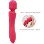 Portable LED Lighting Computer Massage 10 Speed Wife Lover Portable Electronic USB Charging Power Wireless Wand Wireless Massager-Pink