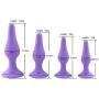 KM5-4Pcs/Set Silicone Plug Set for Women Amal Plugs Trainer Kit Passion Plug Relaxation Gifts (Purple)