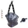 Adjustable Mask Restraint Mouth Gag Leather Restraint Hood Breathable Locking Face Mask (Padlock 4 Pieces) Adjustable Mask Restraint Mouth Gag Leather Restraint Hood Breathable Locking Face Mask (Padlock 4 Pieces)