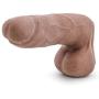 5.5" Realistic Sensa Feel Dual Density Dildo - Cock and Balls - Flexible Spine Dong - Sex Toy for Women - Sex Toy for Adults (Latin)