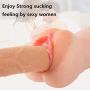 Pocket Pussy, Greenpinecone Male Masturbator Cup, Realistic Sex Toys 3D Realistic Vagina Masturbation Stroker with 2 Cock Rings for Intense Stimulation Real-Life Touch and Feeling