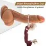 Movitip Realistic Dildo Flexible Dildo Fake Penis Ultra-Soft Dildo for Beginner, FDA Approved Dildo with Strong Suction Cup, Adult Sex Female Massage for Vaginal Anal G-spot Play(7.6 Inches)