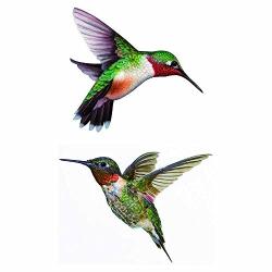 WYUEN 12 PCS Hummingbirds Temporary Tattoo Sticker for Women Men Fashion Body Art Adults Waterproof Hand Fake Tatoo 9.8X6cm (FW12-24)