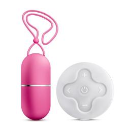 Powerful 10 Vibrating Functions Wireless Satin Smooth Egg - Remote Control Bullet Vibrator - Sex Toy for Women - Sex Toy for Couples (Raspberry)