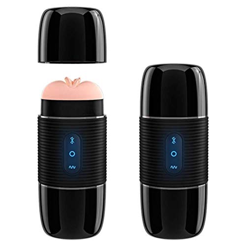 Jrtie Electric Male Training Equipment, 3D Realistic Multi-Speed Mode, Sound, Vibration, Massage Equipment, Safe Skin-Friendly Materials, Mobile Phone Bluetooth Control Mens T-Shirt
