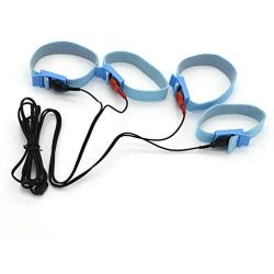 Electric Shock Cock Ring-4 Pieces EMS Stim Current Electrodes,Treatment Massage BDSM Bondage Penis Ring Electro Sex Toys for Men