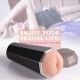 Male Masturbator Cup Pocket Pussy Stroker, SHEQU Realistic Silicone Vagina Pocket Masturbation Cup Adult Sex Toys Men for Virgin Vaginal Sex (Sexy Black Lily)