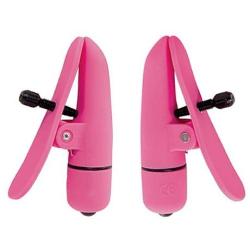 California Exotics Nipplettes Vibrating Nipple Clamps, Pink