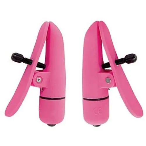 California Exotics Nipplettes Vibrating Nipple Clamps, Pink California Exotics Nipplettes Vibrating Nipple Clamps, Pink