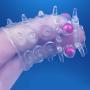 Sixinu Transparent Bead Massager Sleeves Rings Extender Toys for Male