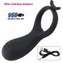 Lfcmf Multiple Speed Waterproof USB Rechargeable Easy to Clean Massage Tools Male Ring Massage with Remote Control Toys for Men and Couples