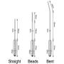Eastern Delights Stainless Vibrating Urethral Sounds, Male Sounding Waterproof Personal Massager Penis Plug Vibrator (Beads Style)