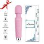 Wireless Hand held Electric Vibrating 8 Powerful vibemax speeds Frequency 20 Vibration Patterns Wand Magic Rechargeable Massager Therapy for Neck,Legs Pains & Sports Injury - Pink Mini Whisper Quiet