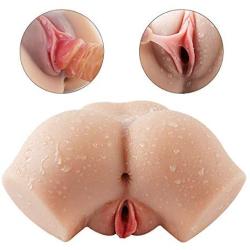 Masturbator Sex Doll with Big Ass Tight Canals for Men Masturbation Vagina Anal Sex, PALOQUETH 3D Realistic Masturbator with Soft Material Dual Ends for Stimulating Suction