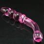 Double-Ended Glass Wand Textured Curved Huge Smooth Medical-Grade Crystal Stick for Women Men Female Beginners