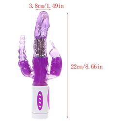 Flosky 12-Frequency Waterproof Thru-Sting Women Multispeed Rabbit Vib G- Stimulator Mssage Toys for Women Relaxing