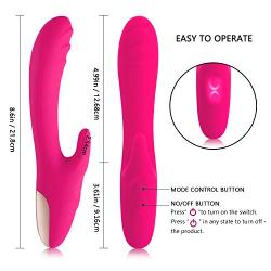 Handheld Wireless Wand Massager 30 Speeds To Relieve Muscle Pressure - USB Charging is More Portable and Safer(Rose Red)