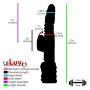 LeLuv Rabbit Vibrator Automatic Thrusting Purple Bundle with Cock Ring