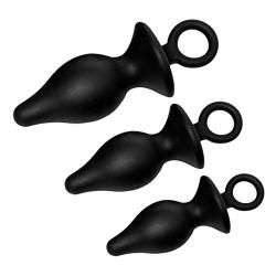 Trinity Vibes Anal Pacifiers Set Of 3, Black