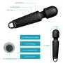 Destary Handheld Powerful Whisper Quiet Personal Cordless Electric Wireless 20 Vibration Models Wand Massager for Neck Shoulder Back Body Relax, Sports Recovery and Muscle Aches Toy Gifts-Black Mini