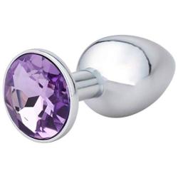 AKStore Small Super Quality Deluxe Steel Fetish Plug Anal Butt Jewelry for Fetish Kinky Sex Love Games Personal Sex Massager(Light Purple)