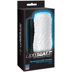 Doc Johnson OptiMALE - ULTRASKYN - Reversible Stroker with Storage Case - Link - Frost