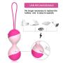 Seamless Waterproof Design Massager Ball with 10 Powerful Silent Vibration Mode,Wireless Remote Control,USB Rechargeable,Perfect Match Kegel Ball for Treating Muscle Pain and Sport Recovery (Pink)