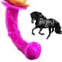 FAAK Big Horse Dildo Animal Style Large Head Adult Sex Toy (Purple)