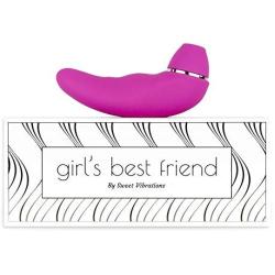 Waterproof Vibrator and Oral Sex Simulator Clitoris Stimulation Rechargeable Clit Sucker 7 Inch Powerful G-Spot Massager Multiple Settings for Couples or Solo Pink Girls Best Friend