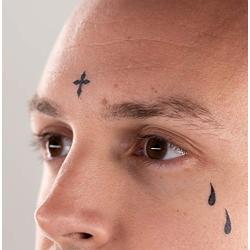 Thug Ink Temporary Tattoos - Volume I - 10 Temporary Tattoos ~ Face Tattoos ~ Teardrop, Cross, Praying Hands, etc~ Thug Life ~ Fake Tattoos ~ Water-transfer Tattoos