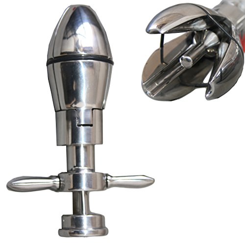 Stainless Steel Lock-able Anal Plug Bondage Butt Plug Anal Hook