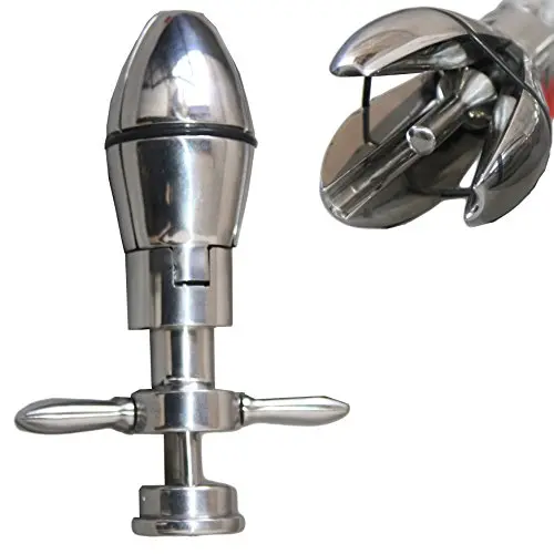 Stainless Steel Lock-able Anal Plug Bondage Butt Plug Anal Hook Stainless Steel Lock-able Anal Plug Bondage Butt Plug Anal Hook