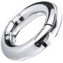 YQYAH Male Stainless Steel Penis Cock Ring Enhancer Ring Testes Weight Bearing Mens Metal Device Toys Sex Toys for Men,S