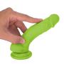 Lickerlish Tripp 6.2" Premium Silicone Dildo Neon Green with Suction Cup, 0.4 Pound