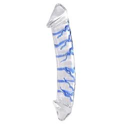 Huge Double-Ended Glass Wand Huge Smooth Medical-Grade Crystal Stick for Women Men