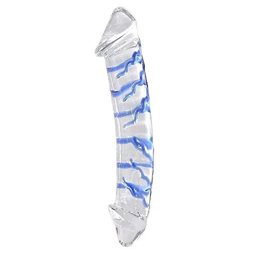 Huge Double-Ended Glass Wand Huge Smooth Medical-Grade Crystal Stick for Women Men