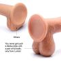 10Inch Realistic Dildo Dual-Layered Silicone Cock with Full Shaped Balls and Strong Suction Cup Didlo for Life-Like Experience Hands-Free Anal and Pussy Play Masturbation Luvkis Dido Sex Toy for Women